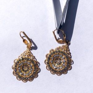 Niqua.D Gold and Jewel Earrings NWT